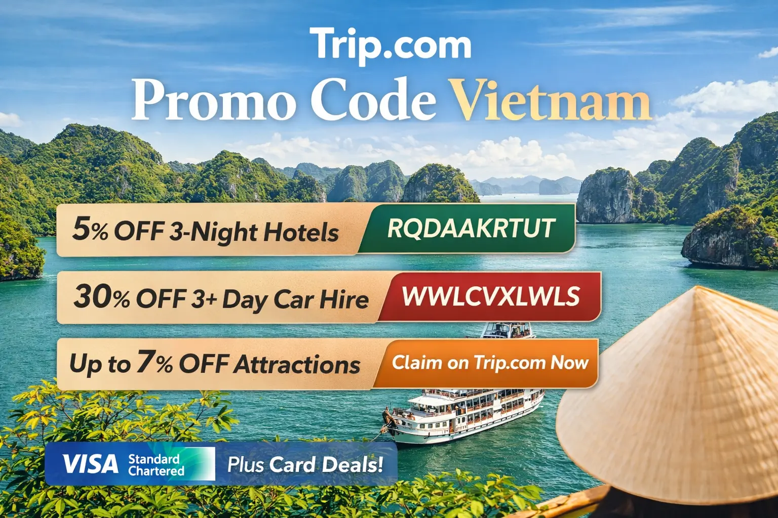 Trip.com Vietnam Promo Code: Every Code for Flights, Hotels, Car Rental and Attractions — Full Guide